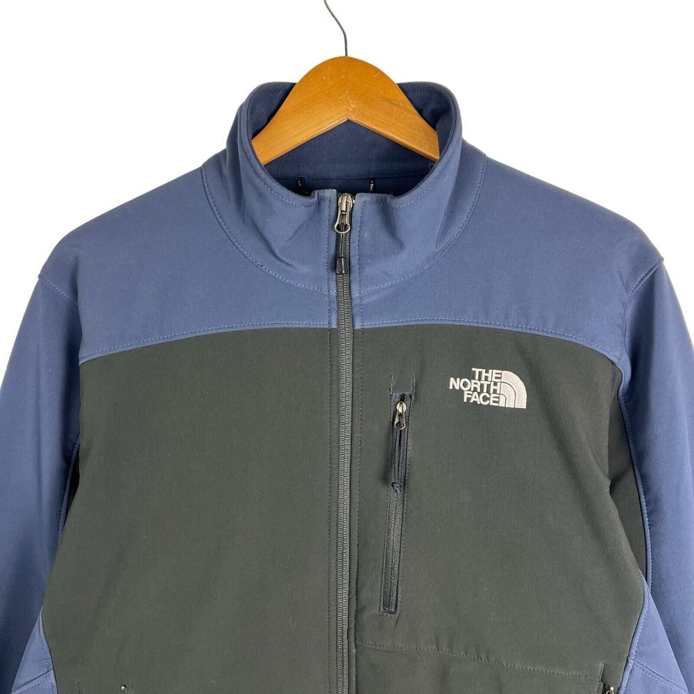 THE NORTH FACE Jacket Men's M Apex Bionic Soft Shell Fleece Full Zip Dark Blue